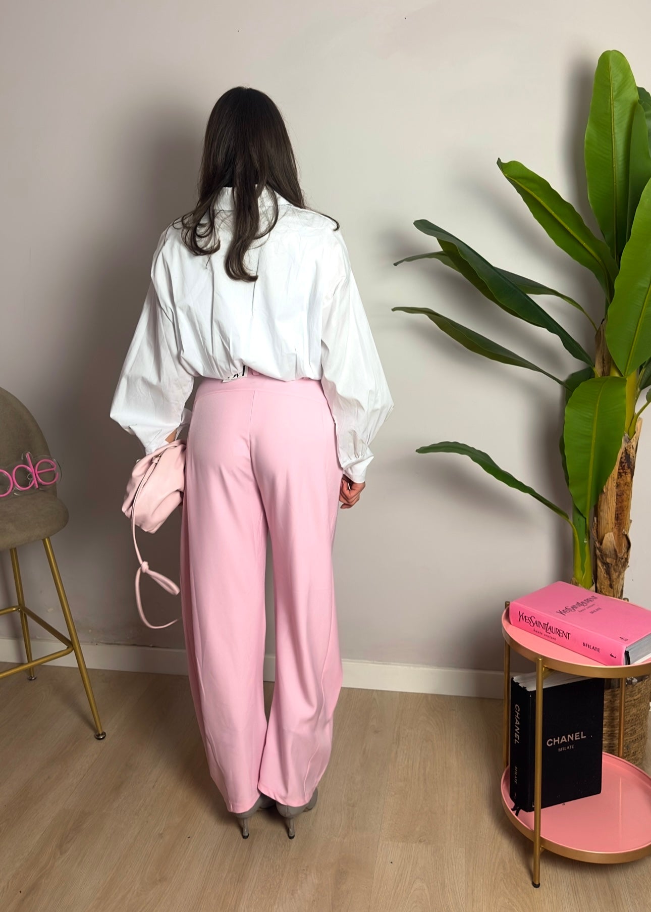 Pantalone balloon rosa
