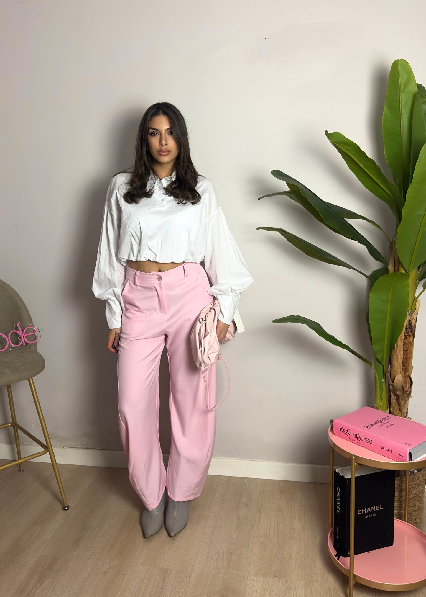 Pantalone balloon rosa
