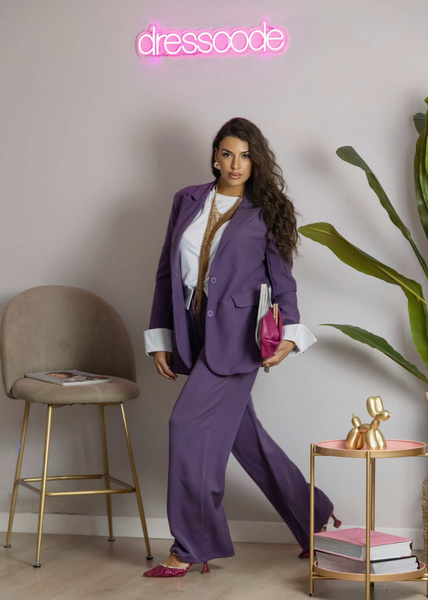 Tailleur office melanzana