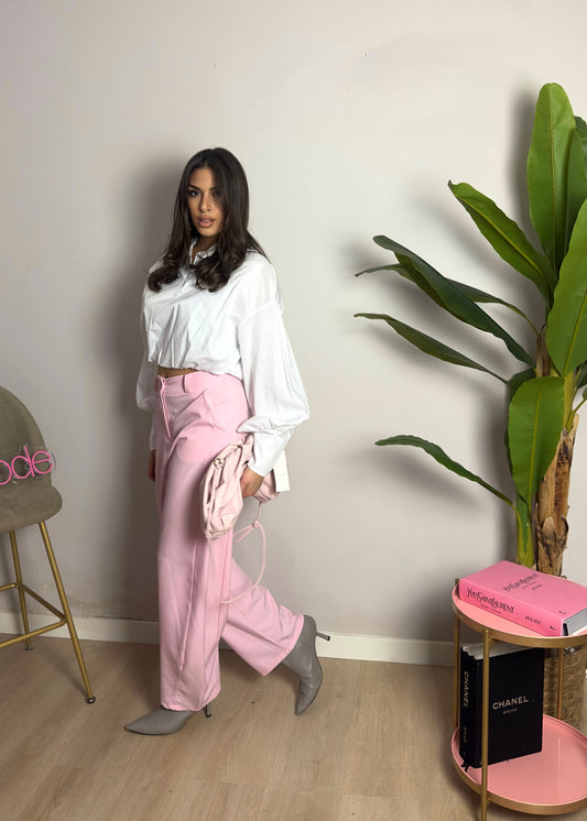 Pantalone balloon rosa